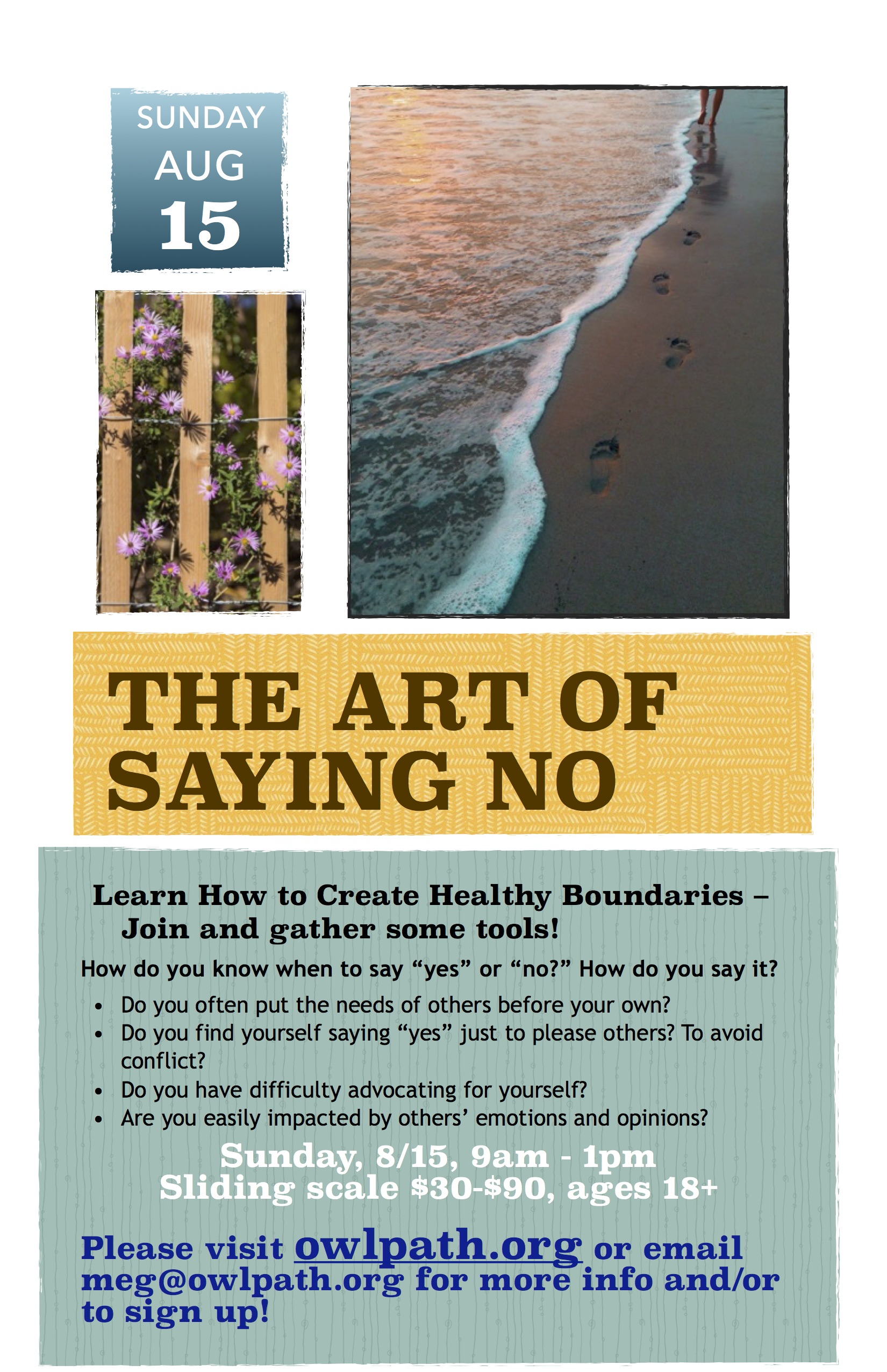 The Art of Saying No Flyer
